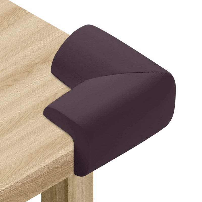 AIXMEET 8 Pack Corner Protector for Baby, Heavy-Duty Soft Rubber Foam Furniture Corner Bumper Guards, Child Safety Furniture Bumper, Adhesive Pre-Taped Corner Protectors,Soft Sponge Table Corners, Brown - Image 1